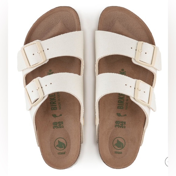 Birkenstock Women's Arizona Rivet Logo Vegan Canvas Sandal - Picture 4 of 9